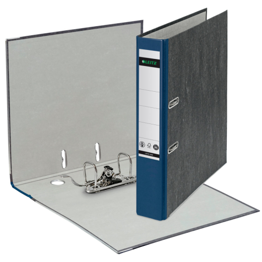 1050 Ordner Pappe A4 Wolkenmarmor, 52 mm, blau