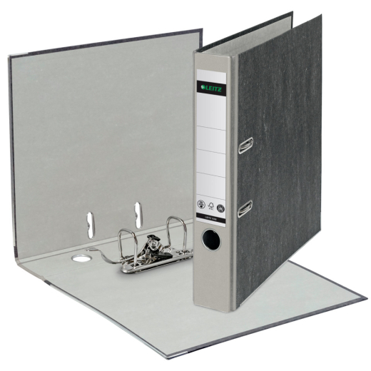 1050 Ordner Pappe A4 Wolkenmarmor, 52 mm, grau