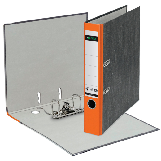 1050 Ordner Pappe A4 Wolkenmarmor, 52 mm, orange