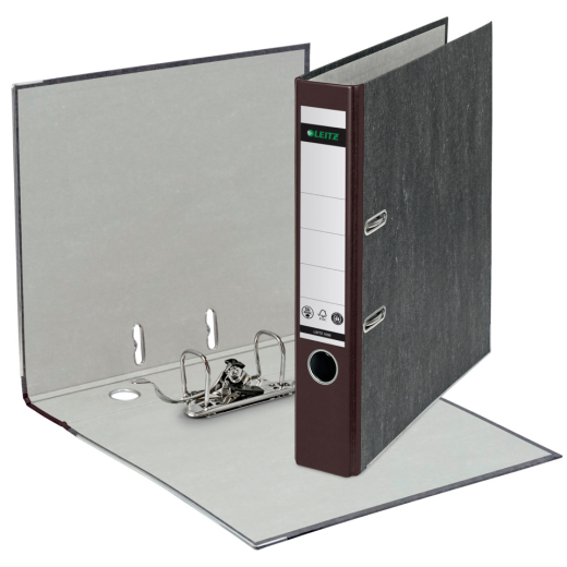 1050 Ordner Pappe A4 Wolkenmarmor, 52 mm, braun
