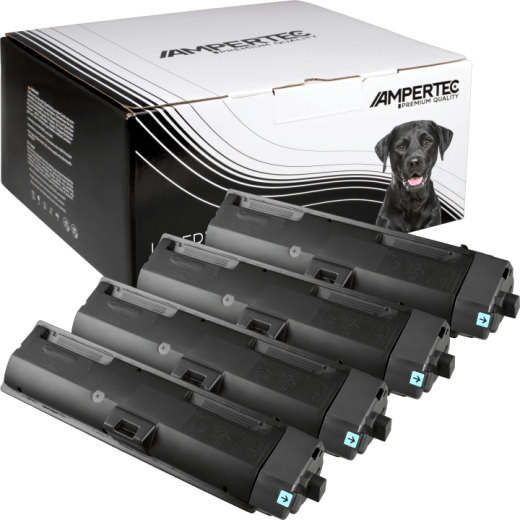 4 Kompatible Toner ersetzt Kyocera TK-1170 Multipack schwarz
