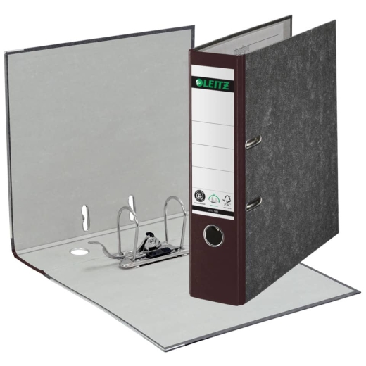 1080 Ordner Pappe A4 Wolkenmarmor, 80 mm, braun