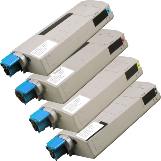 4 Kompatible Toner ersetzt Oki 45396213-16 Multipack KCMY