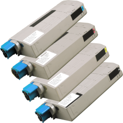 4 Kompatible Toner ersetzt Oki 45396213-16 Multipack KCMY