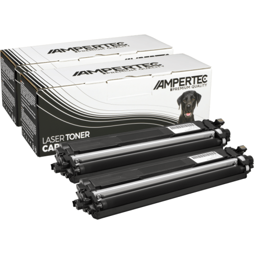2 Kompatible Toner ersetzt Brother TN-247BK Doppelpack schwarz