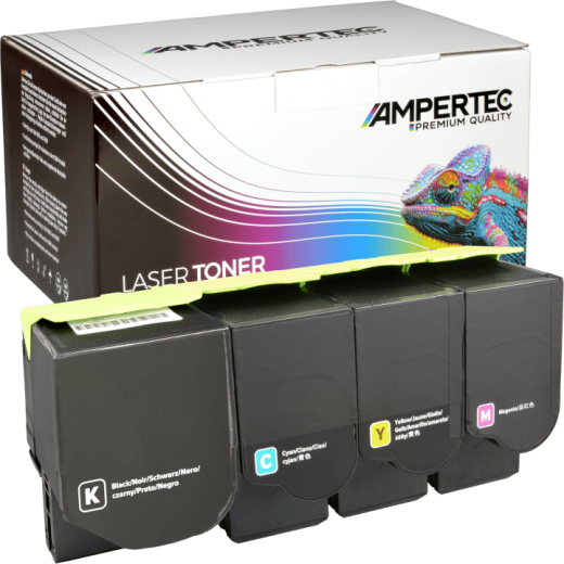 4 Kompatible Toner ersetzt Lexmark 78C2X Multipack KCMY