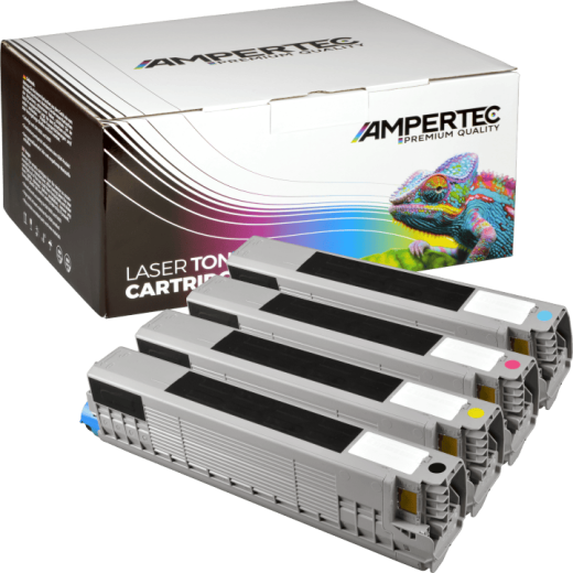 4 Kompatible Toner ersetzt Oki 46861305-08 Multipack KCMY