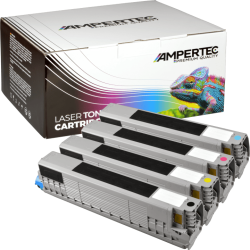 4 Kompatible Toner ersetzt Oki 46861305-08 Multipack KCMY