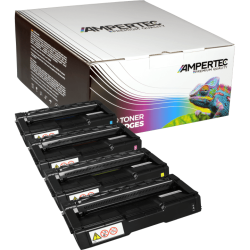 4 Kompatible Toner ersetzt Ricoh MC250H Multipack KCMY