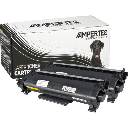 2 Kompatible Toner ersetzt Brother TN-2510XL Doppelpack schwarz
