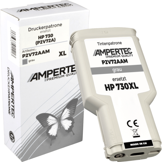 Kompatible Tinte ersetzt HP P2V72A 730 grau