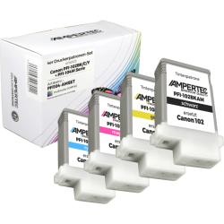 4 kompatible Tinten ersetzt Canon PFI-102+104M Multipack...