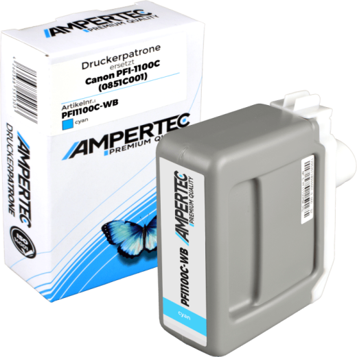 Kompatible Tinte ersetzt Canon PFI-1100C cyan