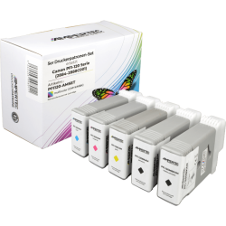 5 Ampertec Tinten ersetzt Canon PFI-120 Multipack KCMY MBK
