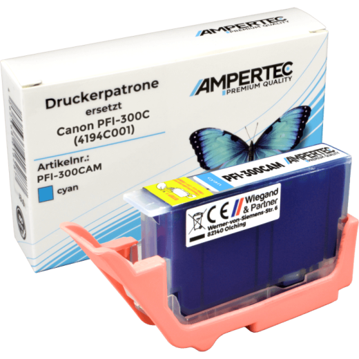 Kompatible Tinte ersetzt Canon PFI-300C 4194C001 cyan