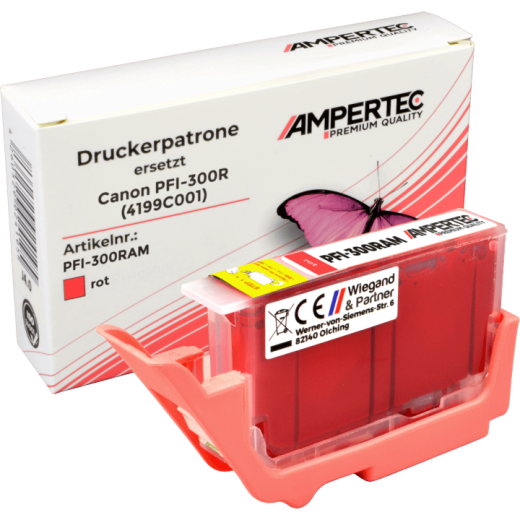 Kompatible Tinte ersetzt Canon PFI-300R 4199C001 red