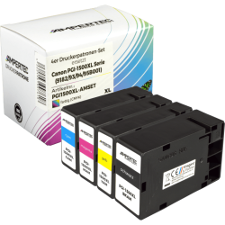 4 Ampertec Tinten ersetzt Canon PGI-1500XL Multipack KCMY
