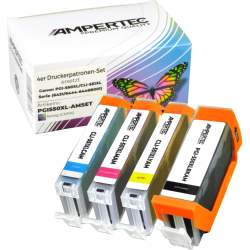 4 Kompatible Tinten ersetzt Canon PGI-550XL+CLI-551XL...