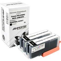 2 Ampertec Tinten ersetzt PGI-570PGBKXL Doppelpack schwarz
