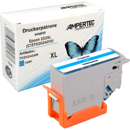 Kompatible Tinte ersetzt Epson C13T02H240 202XL cyan