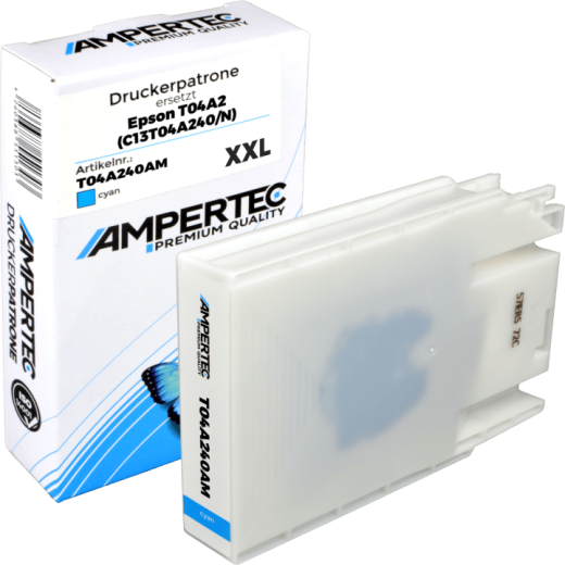 Kompatible Tinte ersetzt Epson C13T04A240 T04A2 cyan