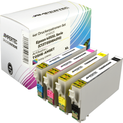 4 kompatible Tinten ersetzt Epson C13T05H640 405XL...