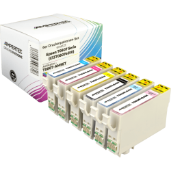 6 kompatible Tinten ersetzt Epson C13T080740 Multipack...