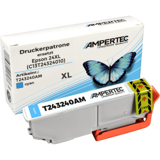 Kompatible Tinte ersetzt Epson C13T243240 24XL cyan
