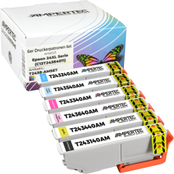 6 kompatible Tinten ersetzt Epson C13T243840 24XL...