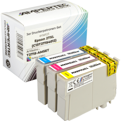 3 Ampertec Tinten ersetzt Epson C13T271540 27XL Multipack...