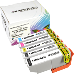 5 Ampertec Tinten ersetzt Epson C13T335740 33XL Multipack...