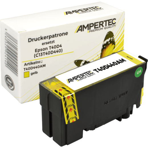 Kompatible Tinte ersetzt Epson C13T40D440 yellow T40D4