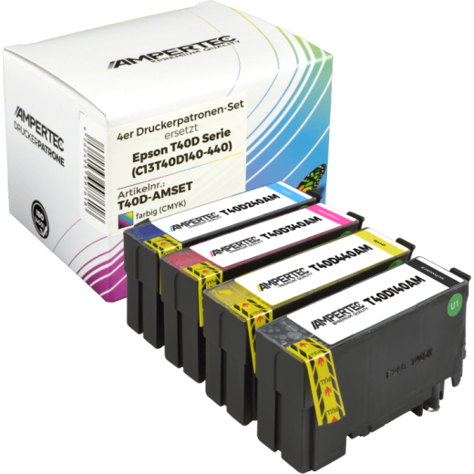 4 kompatible Tinten ersetzt Epson T40D140-440 Multipack KCMY