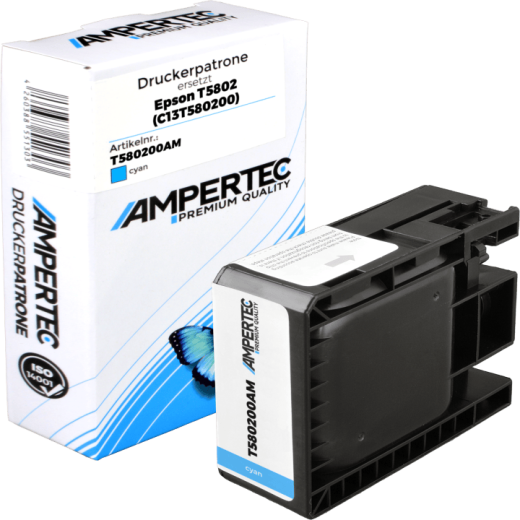 Kompatible Tinte ersetzt Epson C13T580200 cyan
