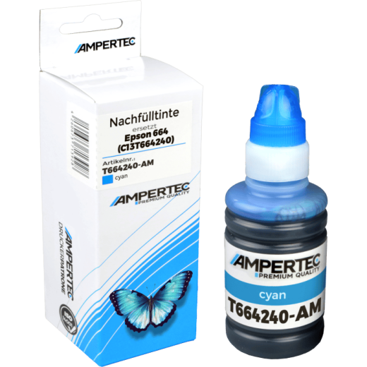 Kompatible Nachfülltinte ersetzt Epson C13T664240 T6642 cyan