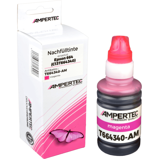 Kompatible Nachfülltinte ersetzt Epson C13T664340 T6643 magenta