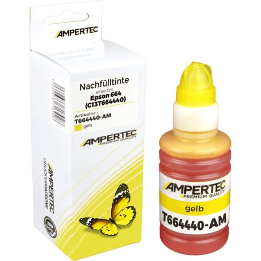 Kompatible Nachfülltinte ersetzt Epson C13T664440 T6644 yellow