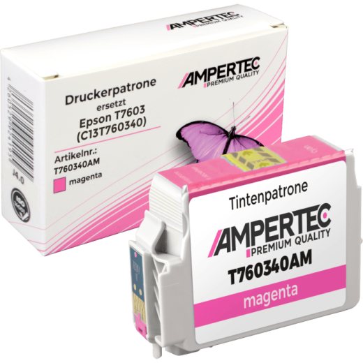 Kompatible Tinte ersetzt Epson C13T760340 vivid magenta T7603