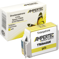 Kompatible Tinte ersetzt Epson C13T760440 yellow T7604
