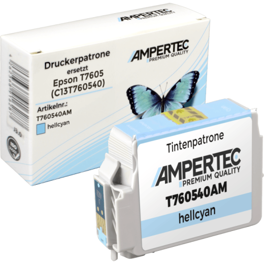 Kompatible Tinte ersetzt Epson C13T760540 light cyan T7605