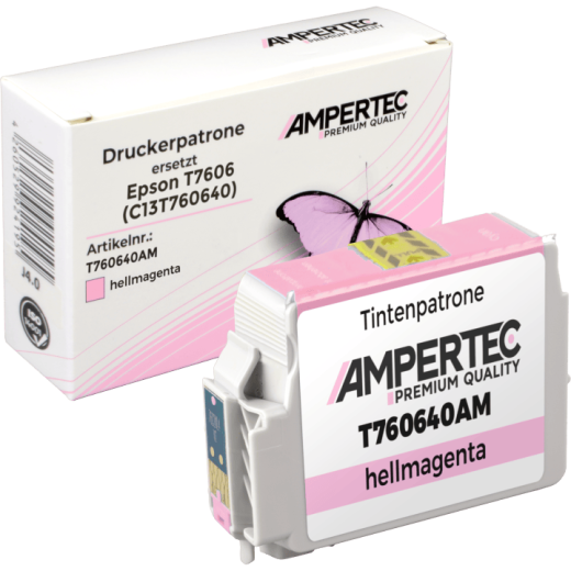 Kompatible Tinte ersetzt Epson C13T760640 vivid light magenta T7606