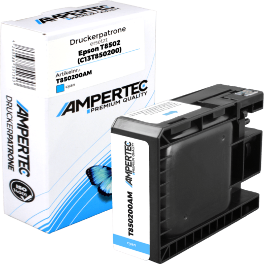 Kompatible Tinte ersetzt Epson C13T850200 cyan