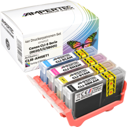 4 Kompatible Tinten ersetzt Canon CLI-8 Multipack KCMY