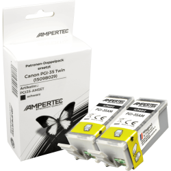 2 Ampertec Tinten ersetzt Canon PGI-35 Doppelpack schwarz