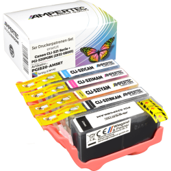 5 Kompatible Tinten ersetzt Canon PGI-520+CLI-521...