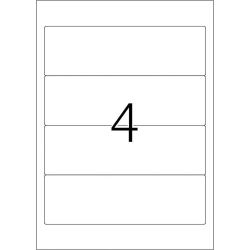 5123 Ordneretiketten A4 weiß 192x59 mm Papier matt...
