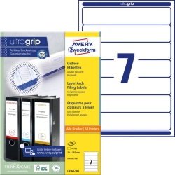L4760-100 Ordner-Etiketten ultragrip - schmal/kurz, 700...