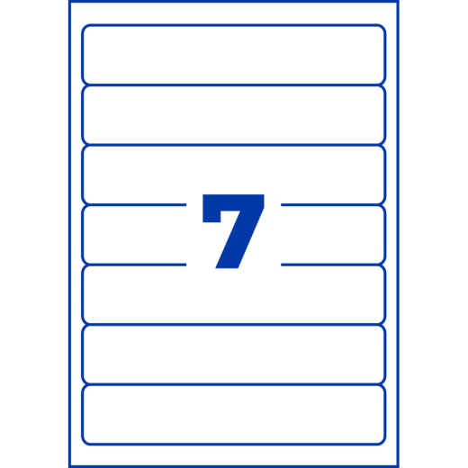L4760-25 Ordner-Etiketten, 38 x 192 mm, schmale/kurz, 210 Etiketten, weiß