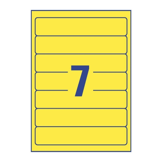 L4765-20 Ordner-Etiketten - schmal/kurz, (A4 - 20 Blatt) 140 Stück, gelb