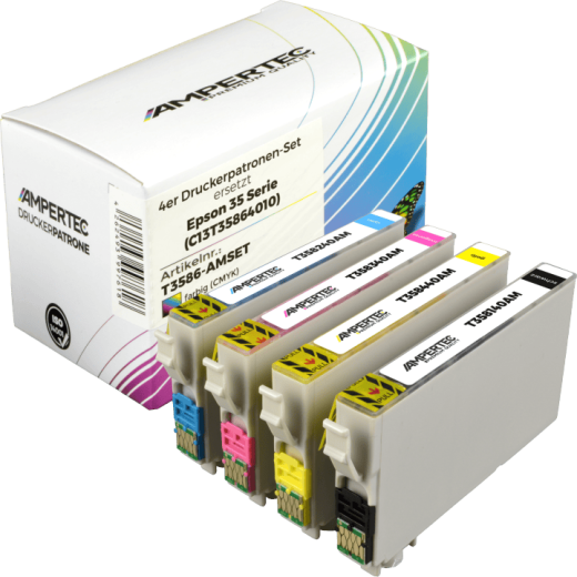 4 Kompatible Tinten ersetzt Epson C13T358640 35 Multipack KCMY